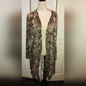 Reptile Print Duster/ Cardigan